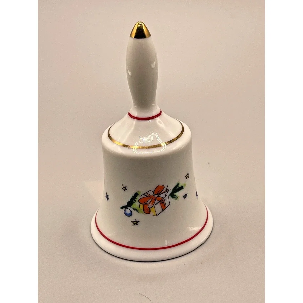 Collectible Vintage Salem Porcelain Christmas Bell-Japan 4